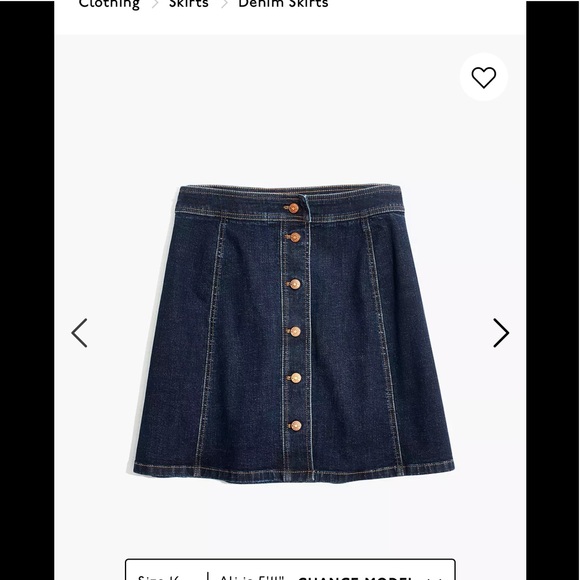 Stretch Denim A-Line Mini Skirt: Button-Front Edition - Sz 10 - Picture 3 of 10